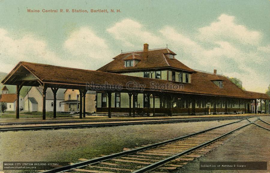 Postcard: Maine Central Railroad Station, Bartlett, New Hampshire